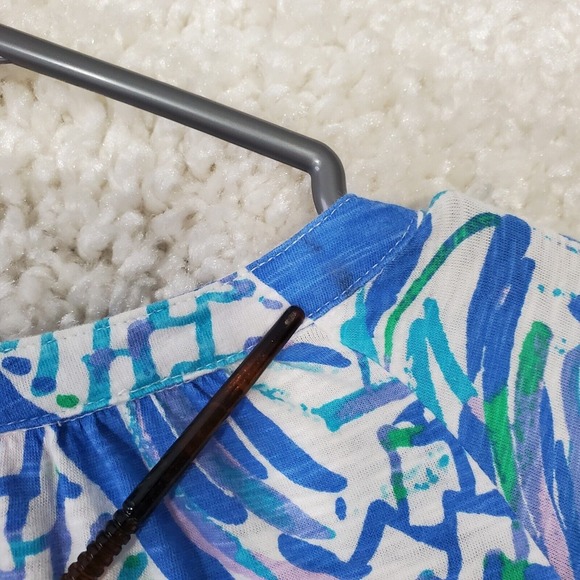 Lilly‎ Pulitzer Women Meg Tunic Top Size XS Lightweight Stretch V-Neck Resort - Picture 10 of 14